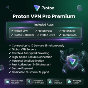 Proton VPN Unlimited Plan – 1 Month Subscription