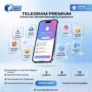Telegram Premium – 3 • 6 • 12 Month Premium Subscription